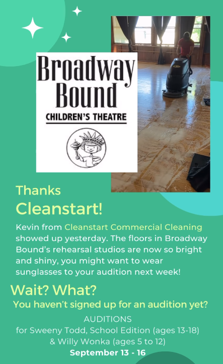 Cleanstart's Community Outreach: Supporting Broadway Bound Children's Theatre